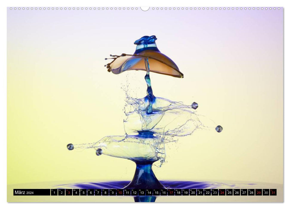 Liquid Art - Unique Water Sculptures (CALVENDO Premium Wall Calendar 2024) 