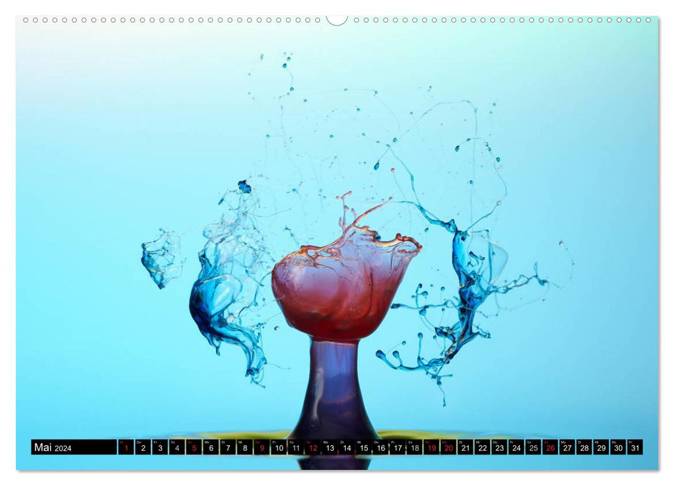 Liquid Art - Unique Wasserskulpturen (CALVENDO Premium Wandkalender 2024)