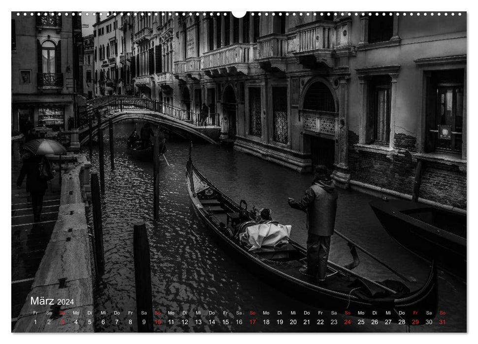 Venedig - Licht und Schatten (CALVENDO Wandkalender 2024)