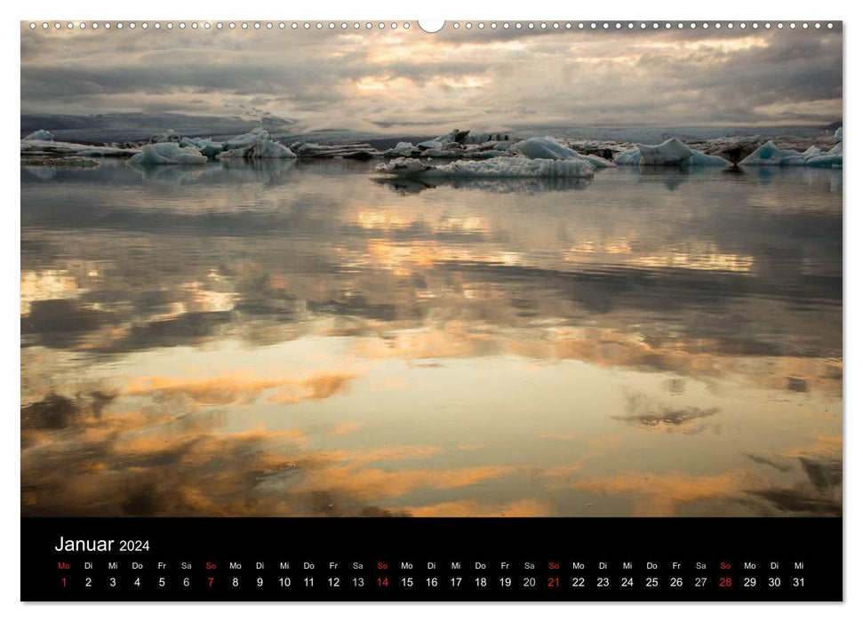 Islande - paysage et nature (calendrier mural CALVENDO 2024) 