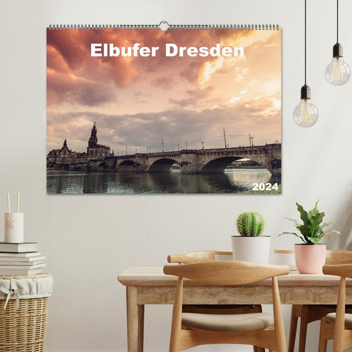 Elbe banks Dresden 2024 (CALVENDO wall calendar 2024) 