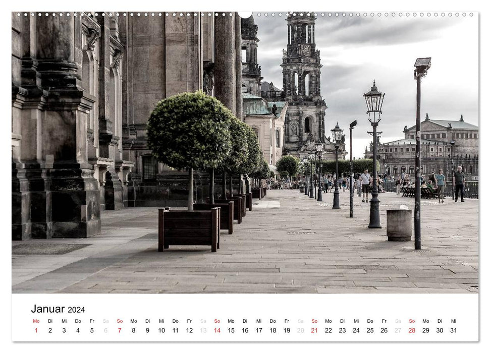 Elbe banks Dresden 2024 (CALVENDO wall calendar 2024) 