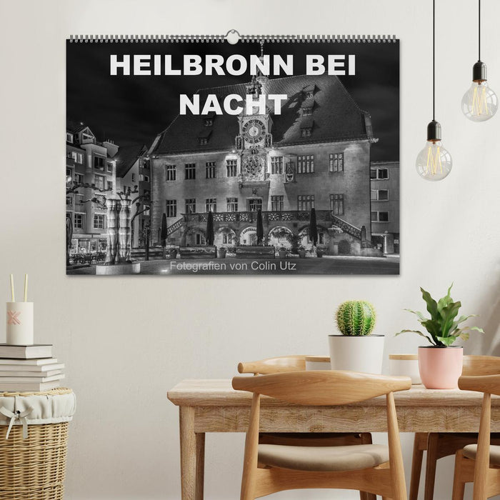 Heilbronn at night (CALVENDO wall calendar 2024) 
