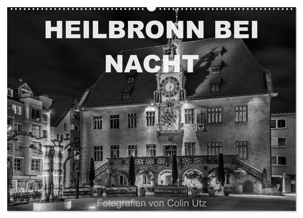 Heilbronn at night (CALVENDO wall calendar 2024) 
