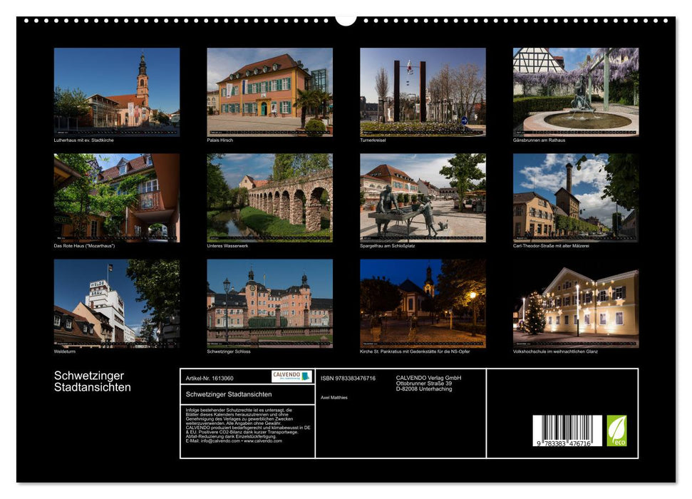 Schwetzingen city views (CALVENDO Premium wall calendar 2024) 