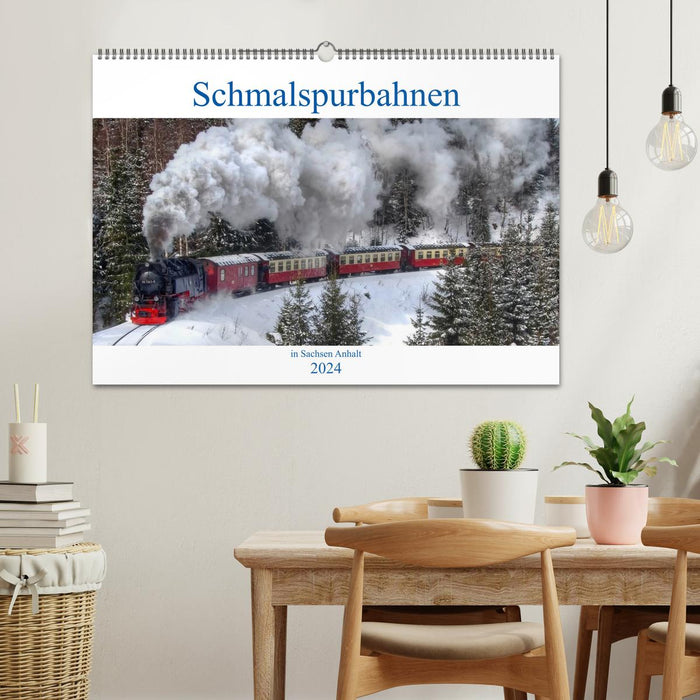 Narrow-gauge railways in Saxony Anhalt (CALVENDO wall calendar 2024) 