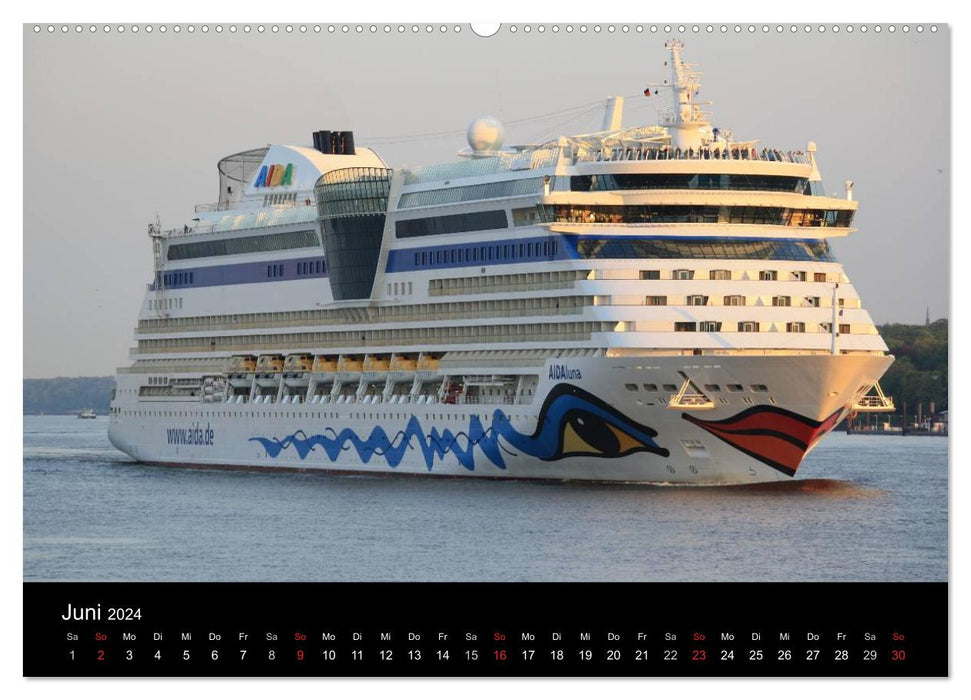 Schiffe auf der Elbe (CALVENDO Premium Wandkalender 2024)