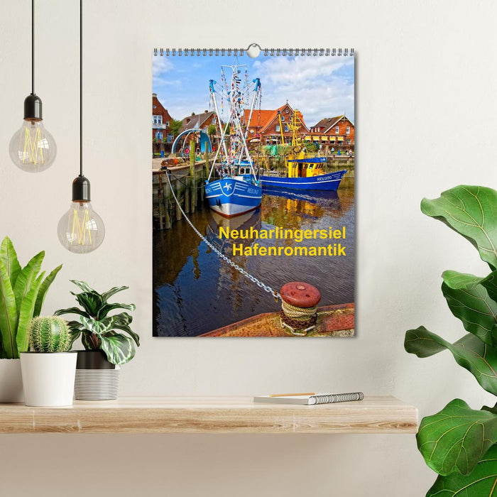 Neuharlingersiel Hafenromantik / Planer (CALVENDO Wandkalender 2024)