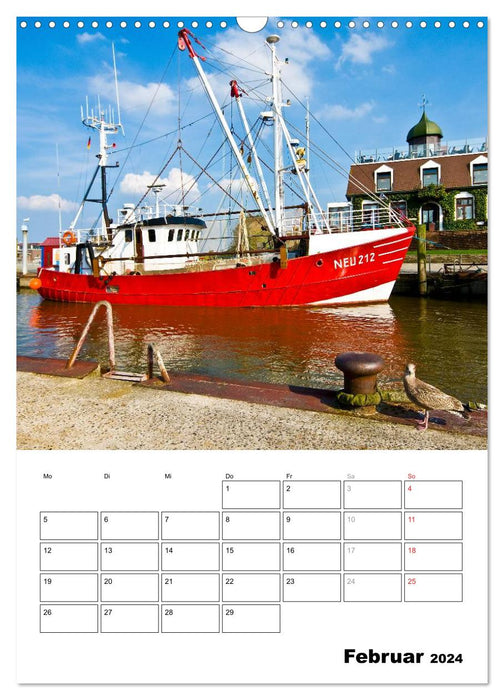 Neuharlingersiel Hafenromantik / Planer (CALVENDO Wandkalender 2024)