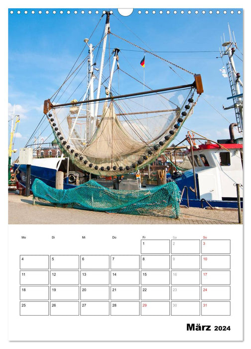 Neuharlingersiel Hafenromantik / Planer (CALVENDO Wandkalender 2024)