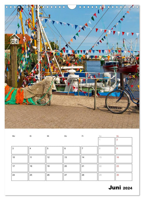 Neuharlingersiel Hafenromantik / Planer (CALVENDO Wandkalender 2024)