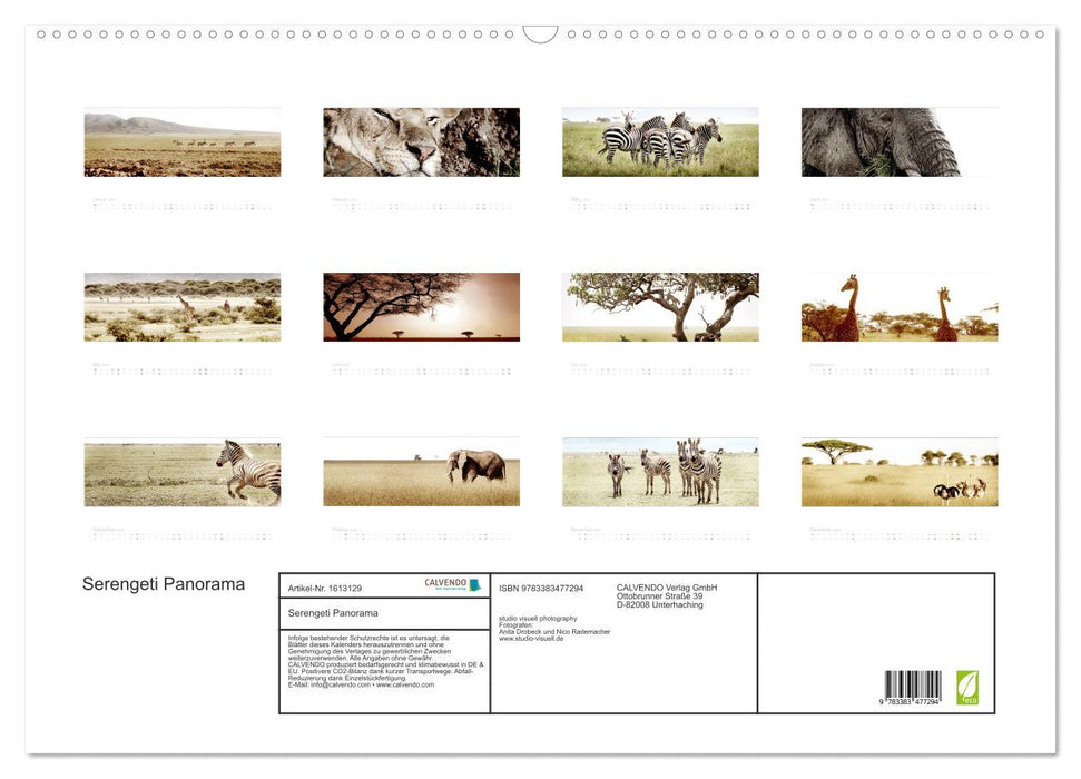 Serengeti Panorama (CALVENDO Wandkalender 2024)