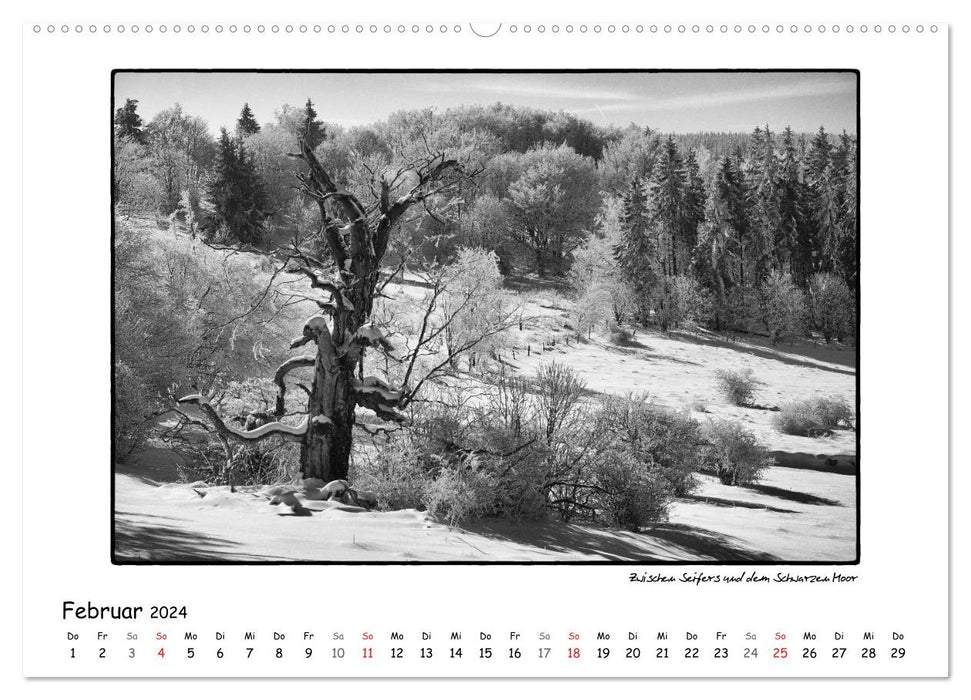 RHÖN BLACK-WHITE (CALVENDO wall calendar 2024) 