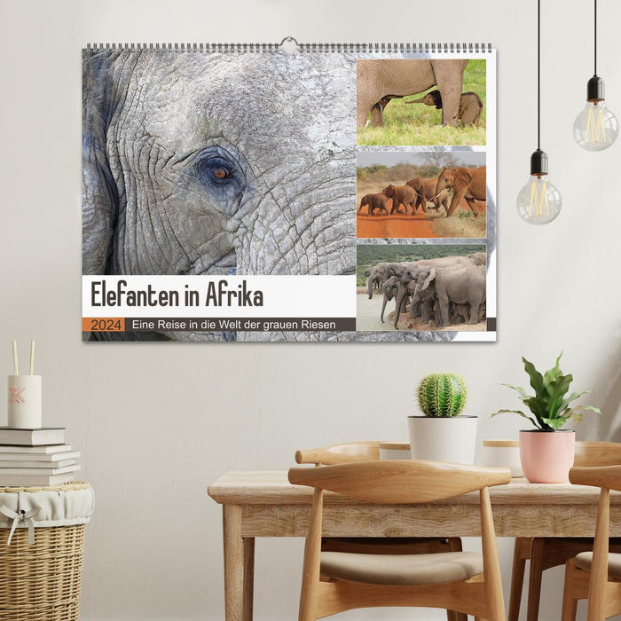 Elephants in Africa (CALVENDO wall calendar 2024) 