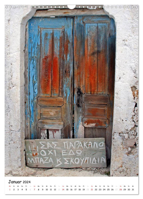 Doors with character Cyclades (CALVENDO wall calendar 2024) 