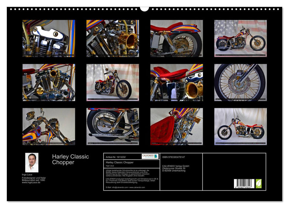 Harley Classic Chopper (CALVENDO Wandkalender 2024)
