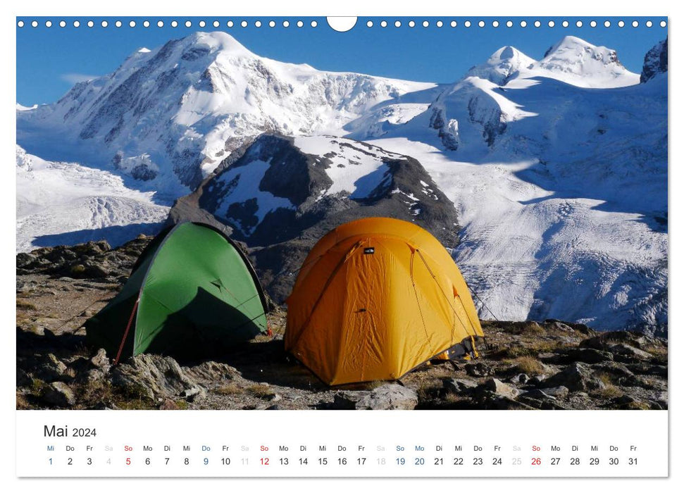 Mountain worlds - From the foothills of the Alps to the Central Alps (CALVENDO wall calendar 2024) 