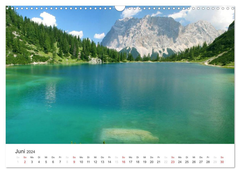 Mountain worlds - From the foothills of the Alps to the Central Alps (CALVENDO wall calendar 2024) 