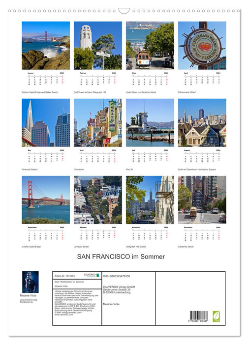 SAN FRANCISCO en été (calendrier mural CALVENDO 2024) 