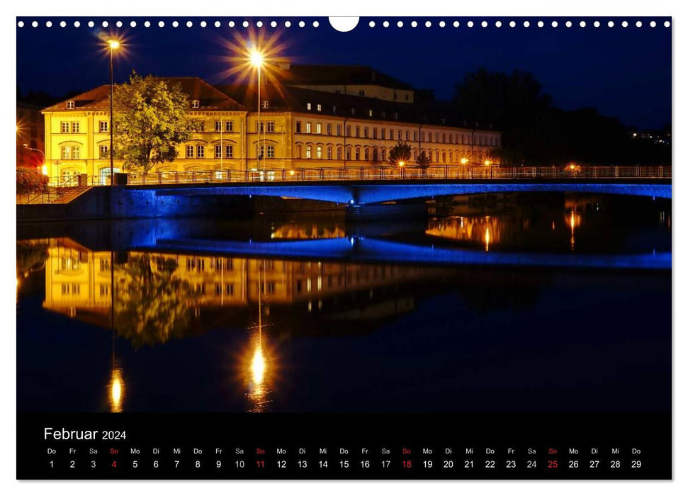 Landshut by day and night (CALVENDO wall calendar 2024) 