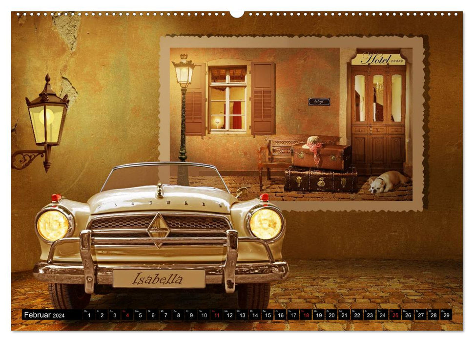 Classic Car Romance (CALVENDO Premium Wall Calendar 2024) 