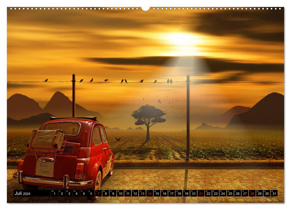 Classic Car Romance (CALVENDO Premium Wall Calendar 2024) 