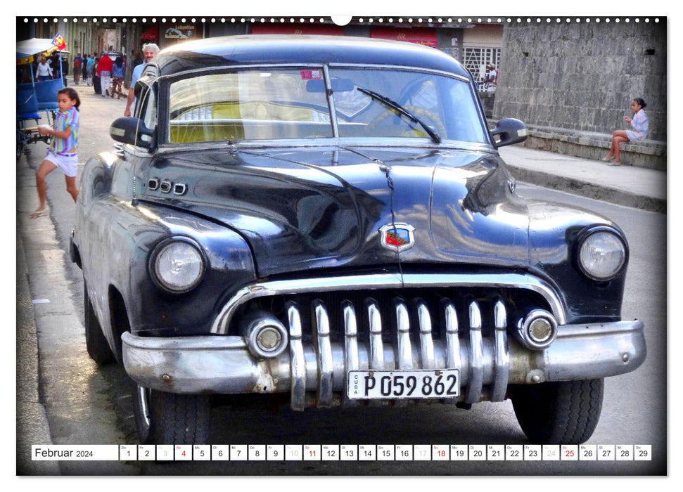 Black is Beautiful - Black Classic Cars (CALVENDO Premium Wall Calendar 2024) 