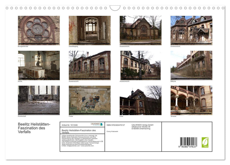 Beelitz sanatorium-fascination of decay (CALVENDO wall calendar 2024) 