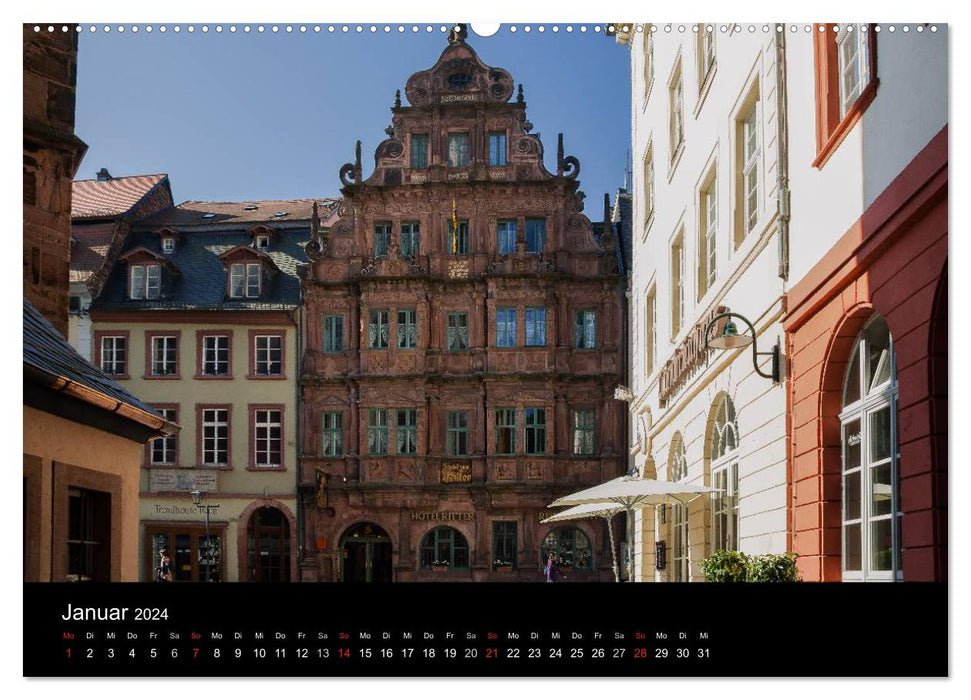 Heidelberger Stadtansichten (CALVENDO Premium Wandkalender 2024)