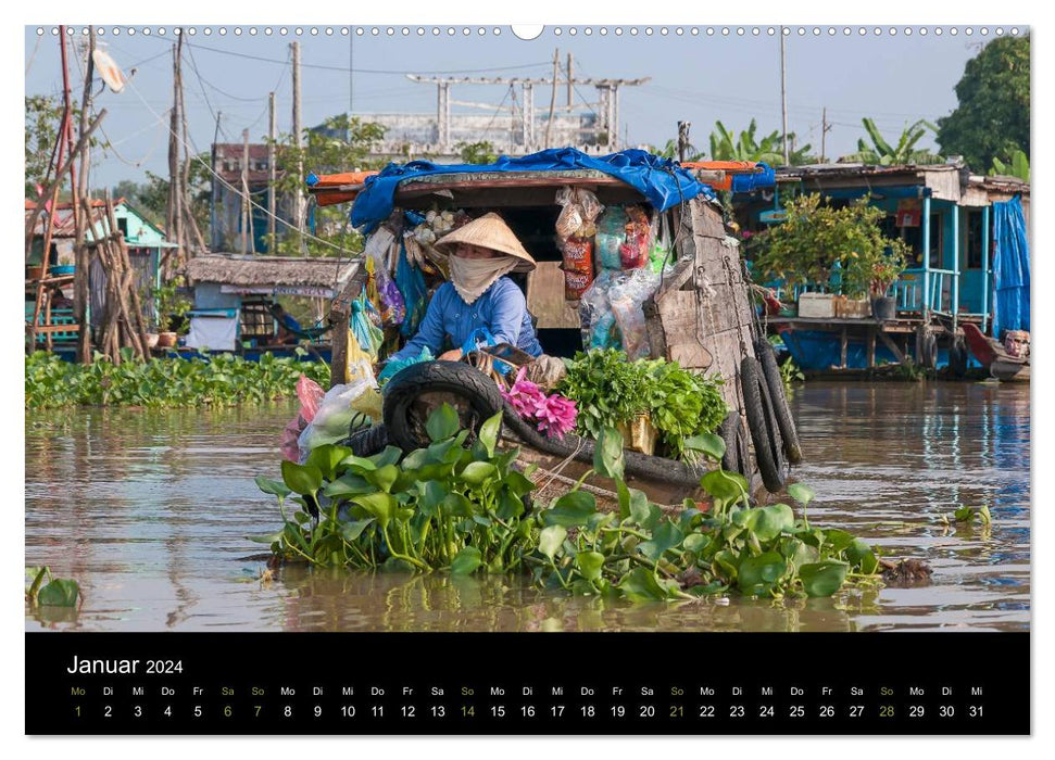 Das Mekong-Delta (CALVENDO Wandkalender 2024)