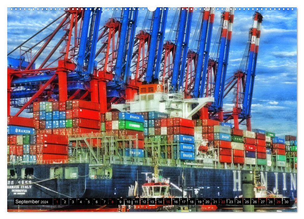 Faszination Hafen - Hamburg (CALVENDO Wandkalender 2024)