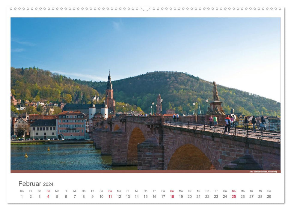 Der Neckar - Unterwegs in Deutschland (CALVENDO Wandkalender 2024)
