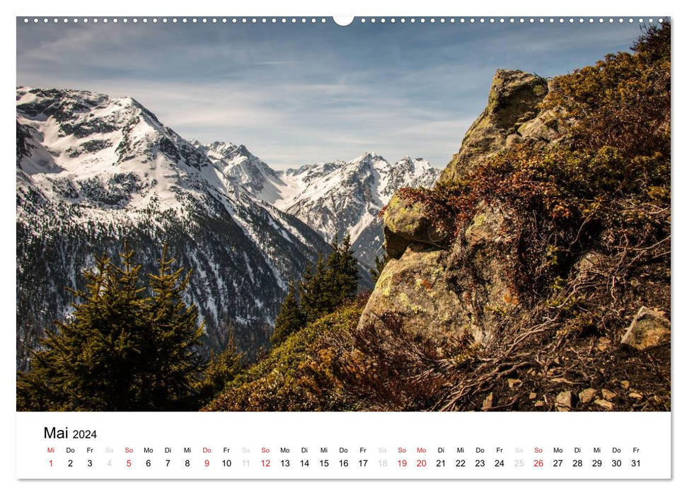 Bergpixel "kreuz und quer durch die Alpen" (CALVENDO Premium Wandkalender 2024)
