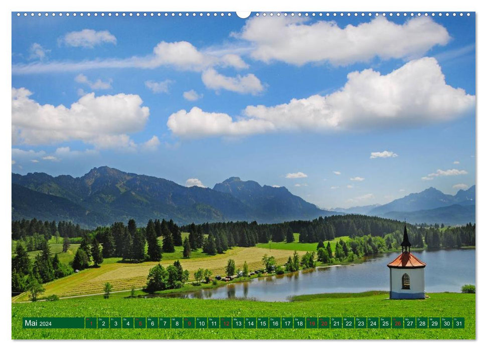 Kirchen und Kapellen in Bayern (CALVENDO Premium Wandkalender 2024)