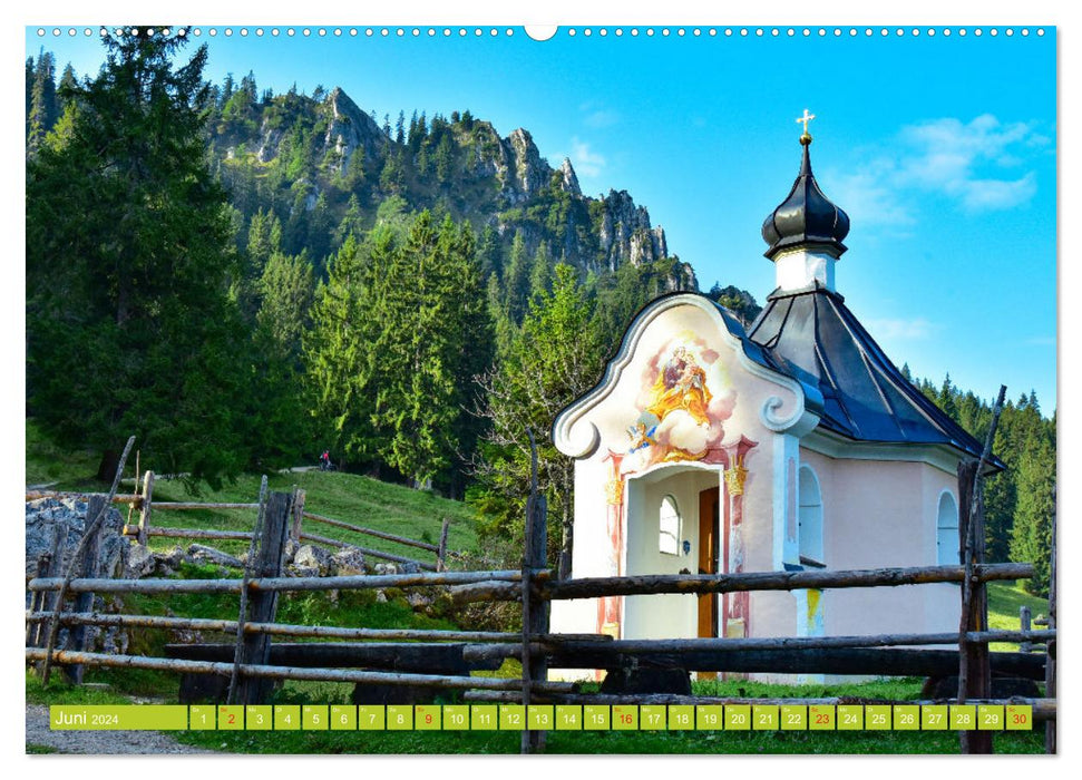 Kirchen und Kapellen in Bayern (CALVENDO Premium Wandkalender 2024)