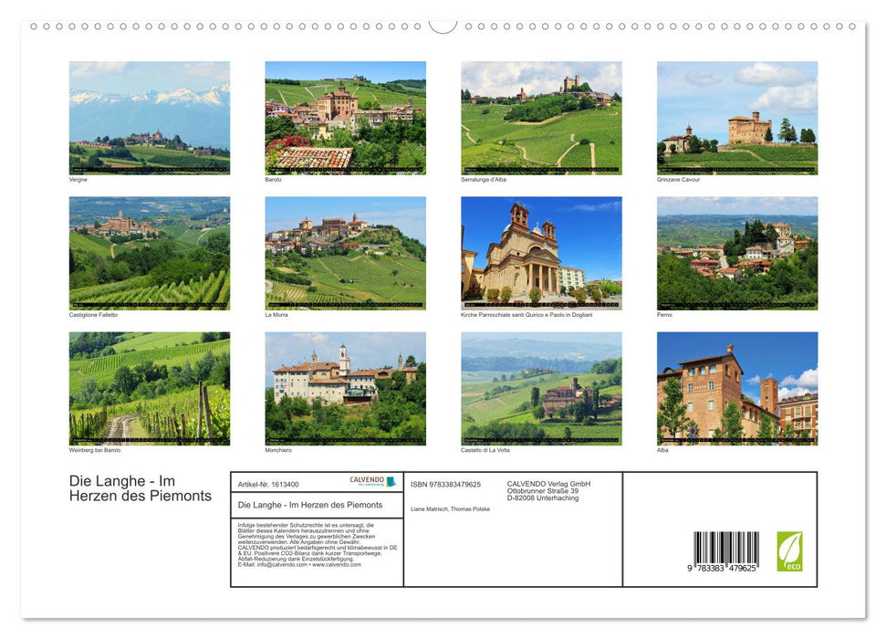 Die Langhe - Im Herzen des Piemonts (CALVENDO Premium Wandkalender 2024)