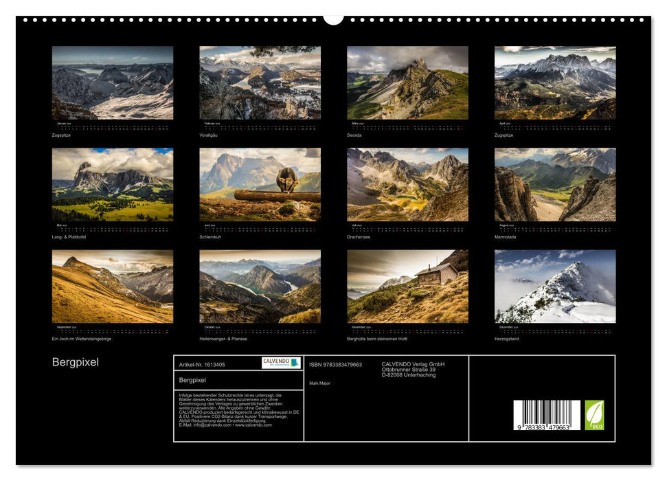 Mountain pixel “Elevation Rush and Passion” (CALVENDO Premium Wall Calendar 2024) 