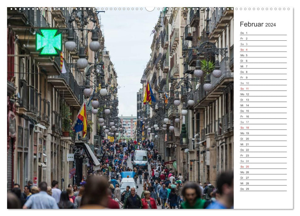 Emotional moments: Barcelona - the metropolis. (CALVENDO Premium Wall Calendar 2024) 