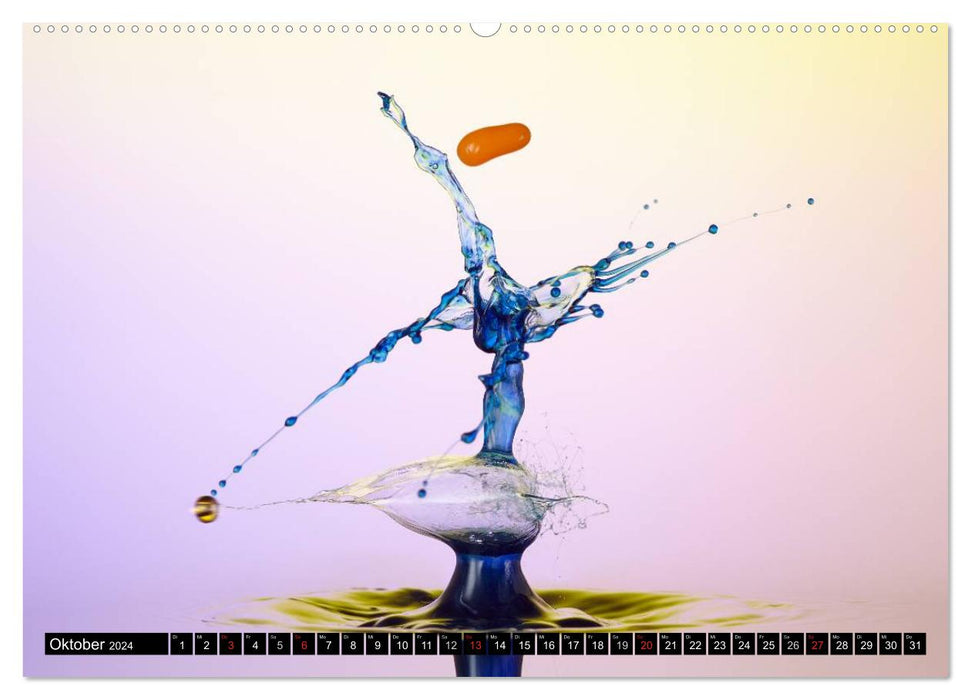 Liquid Art - Unique Wasserskulpturen (CALVENDO Wandkalender 2024)