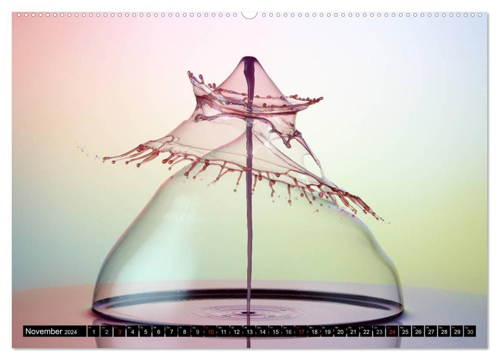 Liquid Art - Unique Wasserskulpturen (CALVENDO Wandkalender 2024)