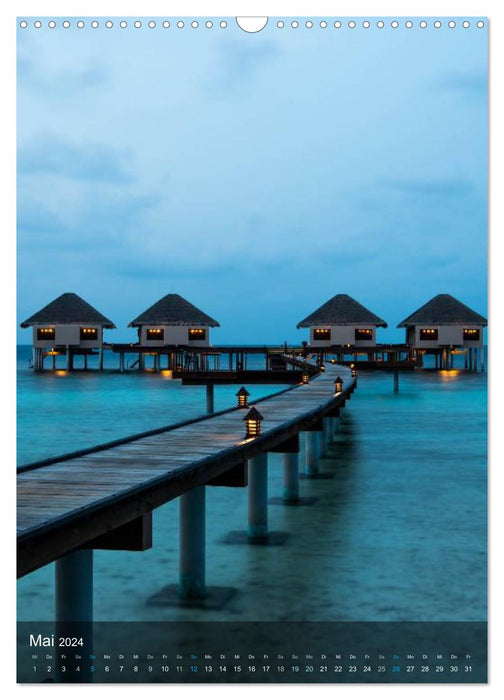 Maldives - island world in the Indian Ocean (CALVENDO wall calendar 2024) 