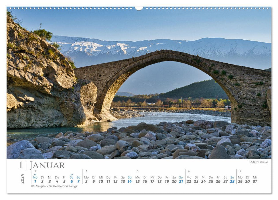 Albanie - sauvage, authentique, aventureux (calendrier mural CALVENDO 2024) 