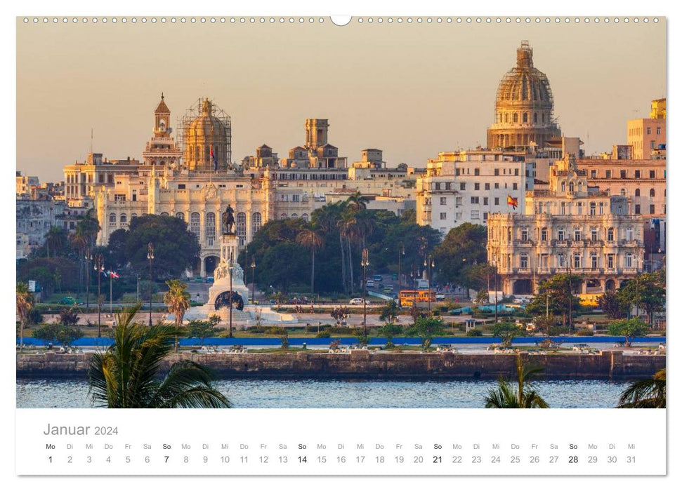 Cuba - Under the Caribbean Sun (CALVENDO Premium Wall Calendar 2024) 