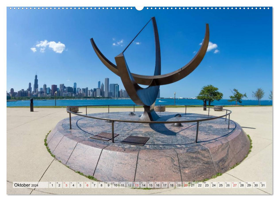 CHICAGO Stadtzentrum (CALVENDO Wandkalender 2024)