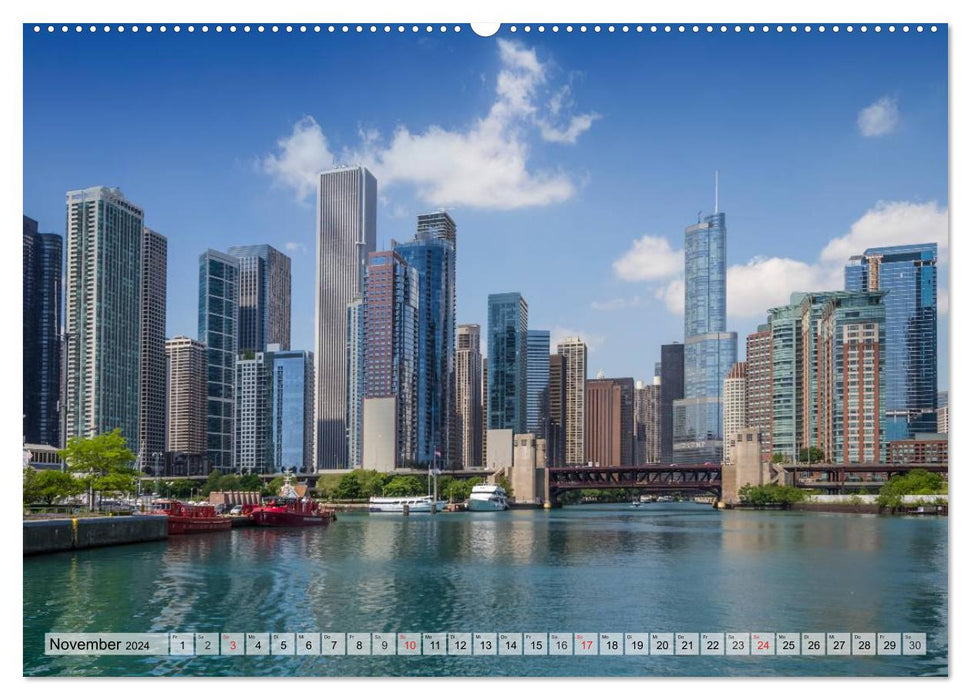 CHICAGO City Center (CALVENDO Wall Calendar 2024) 