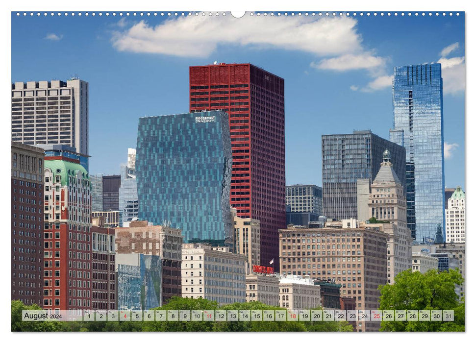 CHICAGO City Center (CALVENDO Wall Calendar 2024) 