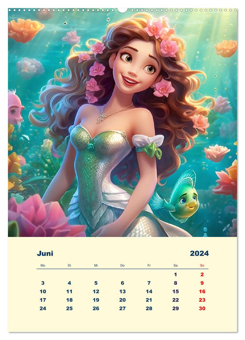 Magic land. Colorful mythical creatures and fairy tale characters (CALVENDO wall calendar 2024) 
