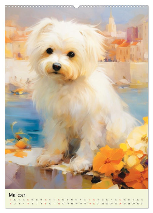 Kleine Hunde. Entzückend, lieblich, duftig (CALVENDO Wandkalender 2024)