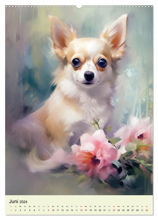 Kleine Hunde. Entzückend, lieblich, duftig (CALVENDO Wandkalender 2024)