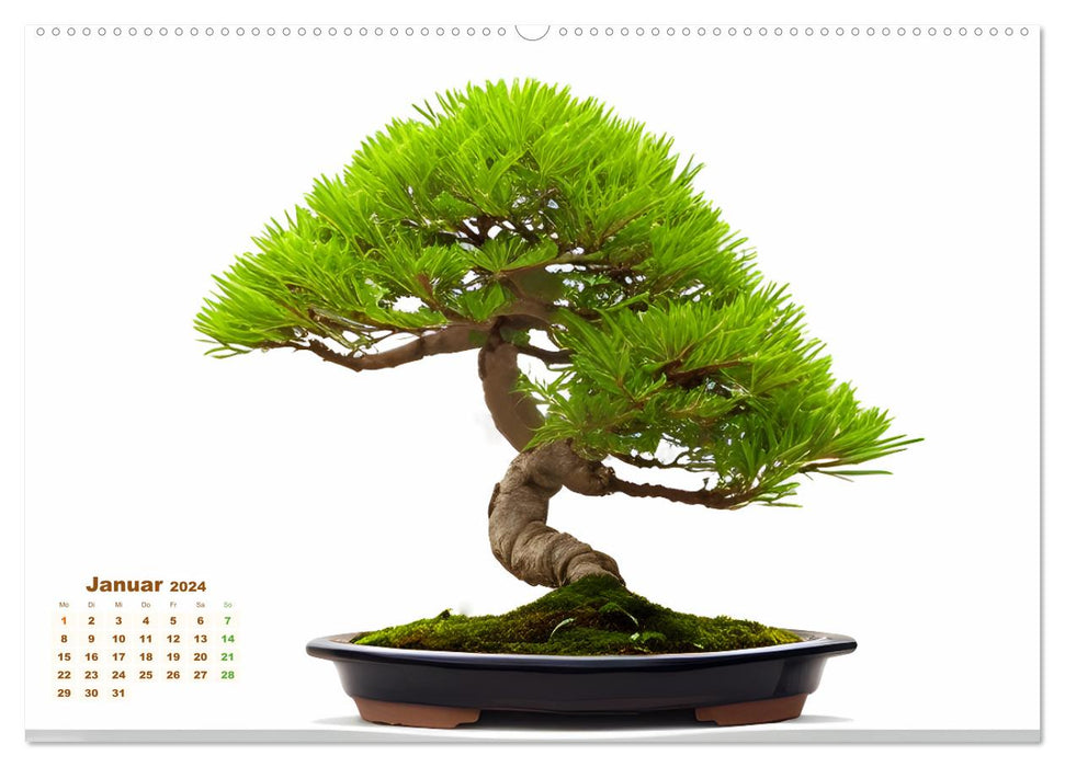 Deceptively real AI bonsai (CALVENDO wall calendar 2024) 